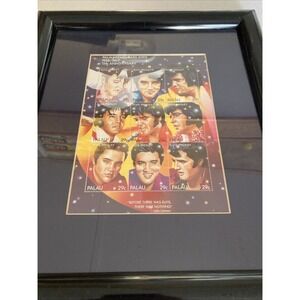 Elvis Presley Stamps Framed w/ COA 29¢ Commemorative Sheet of 9 Collectible